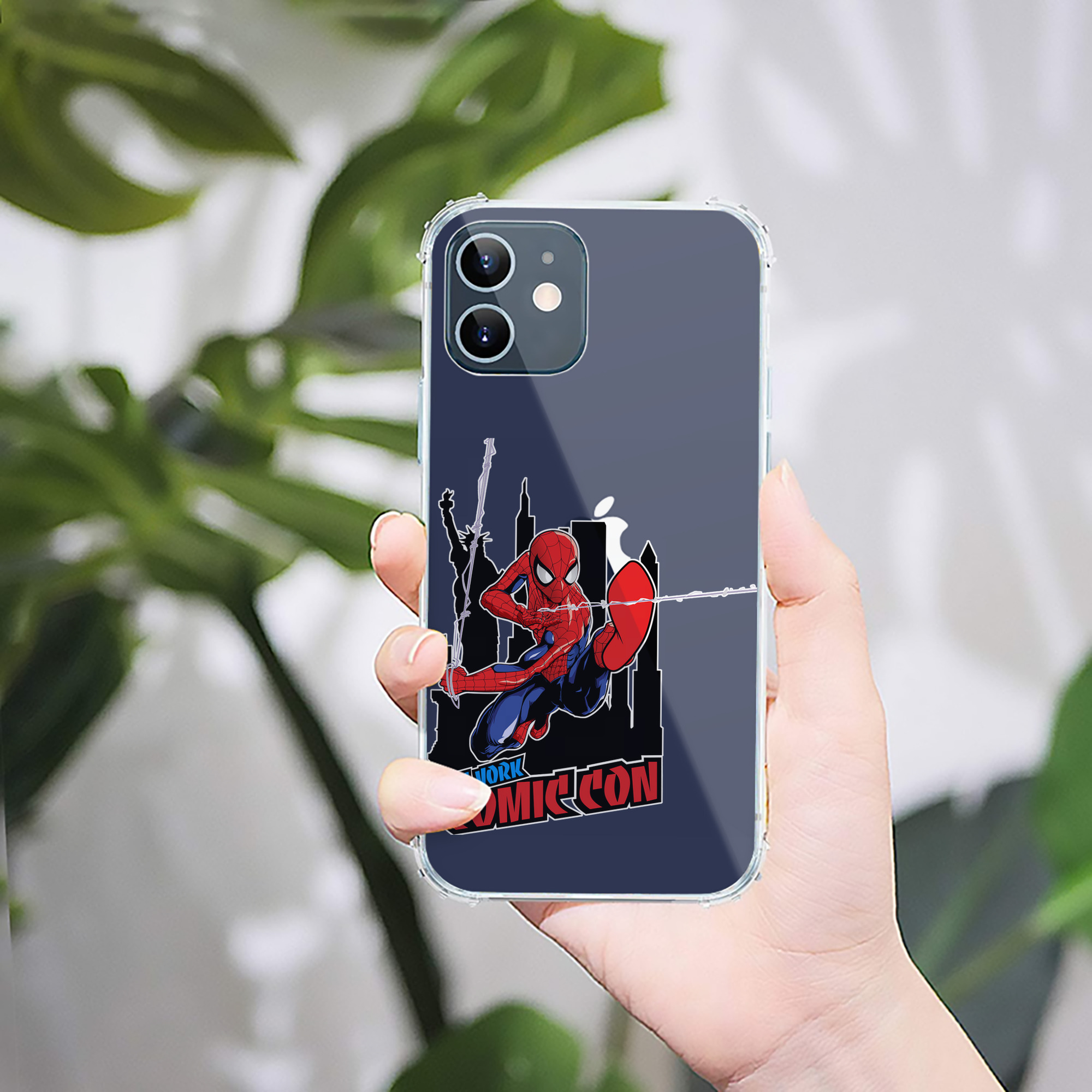 （画像用） Spider Man スパイダーマン 【iPhone 12シリーズ対応】透明スマホケース（クリアソフトケース）